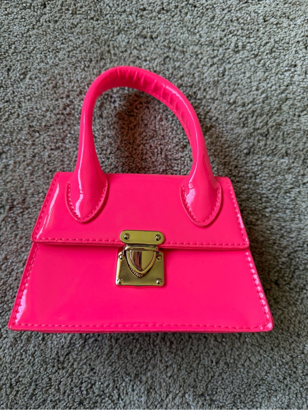 Hot Pink Patent Mini Handbag
